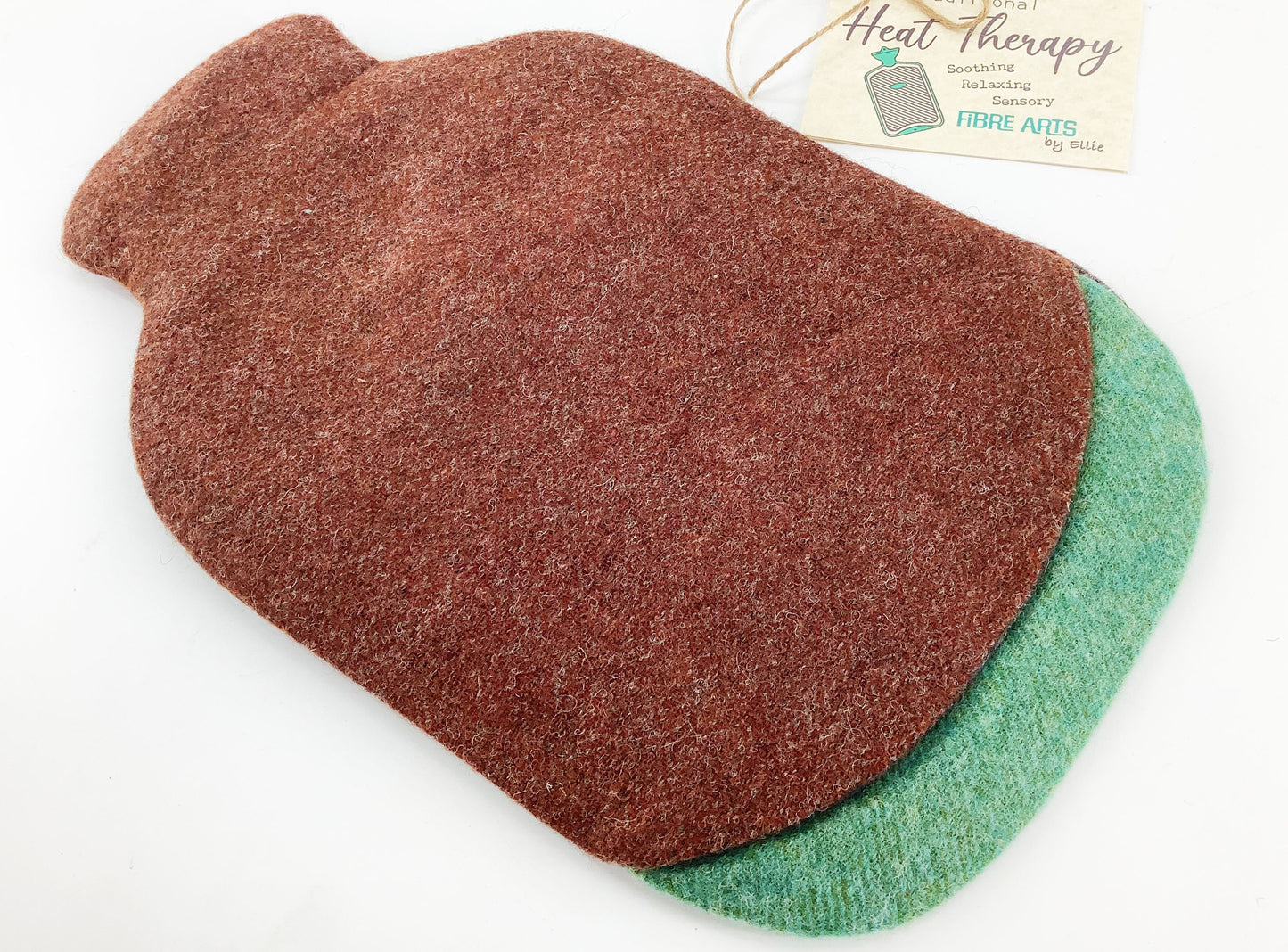 Abraham Moon Patchwork Wool Tweed 2L Hot Water Bottle Cover. Hand Crafted Gift for Her