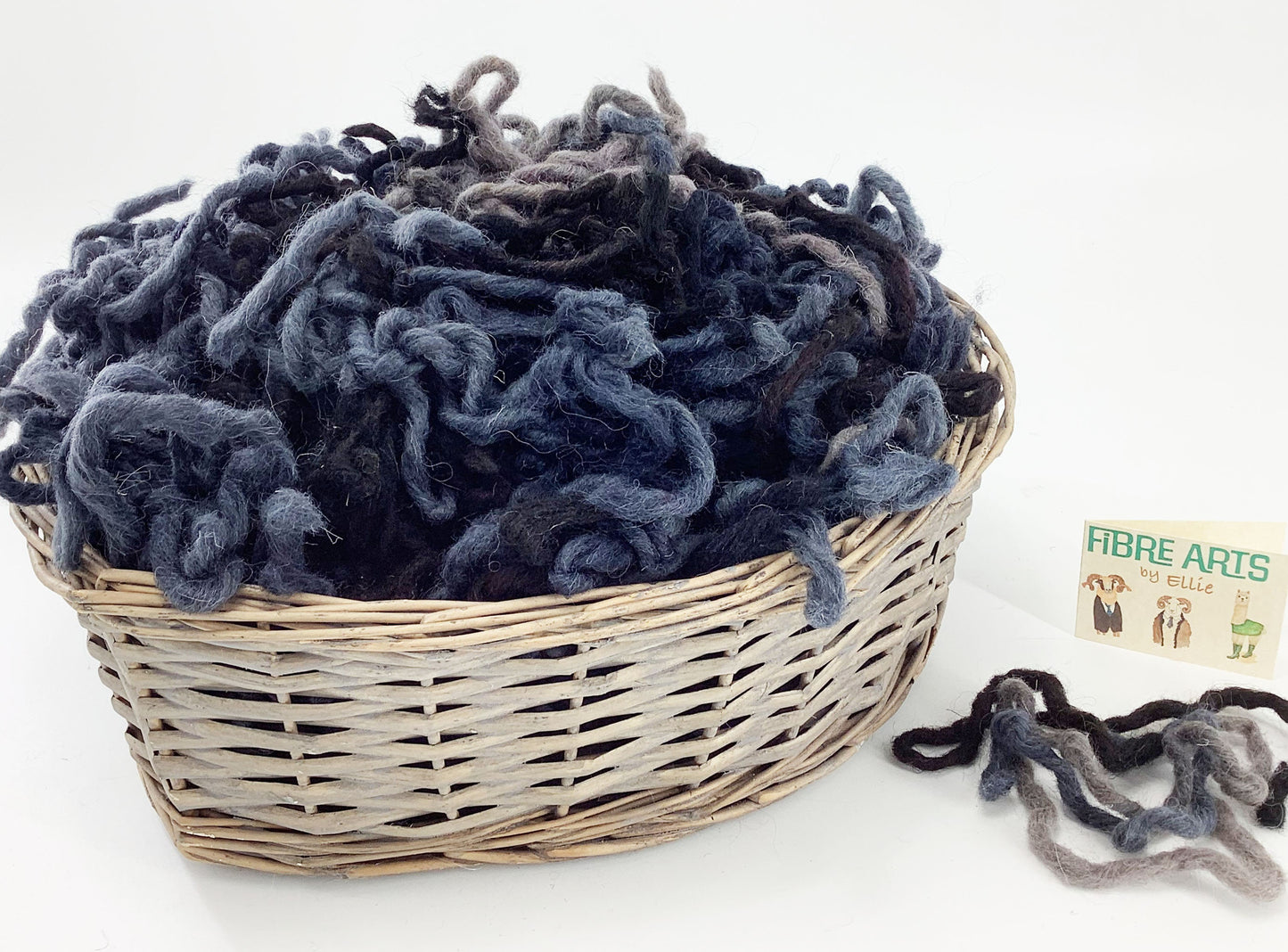 Creative Weaving Wool Yarn, Rug Making, Punch Needle, Tapestry. Hand Dyed Chunky 100% Wool in Black Grey Shades