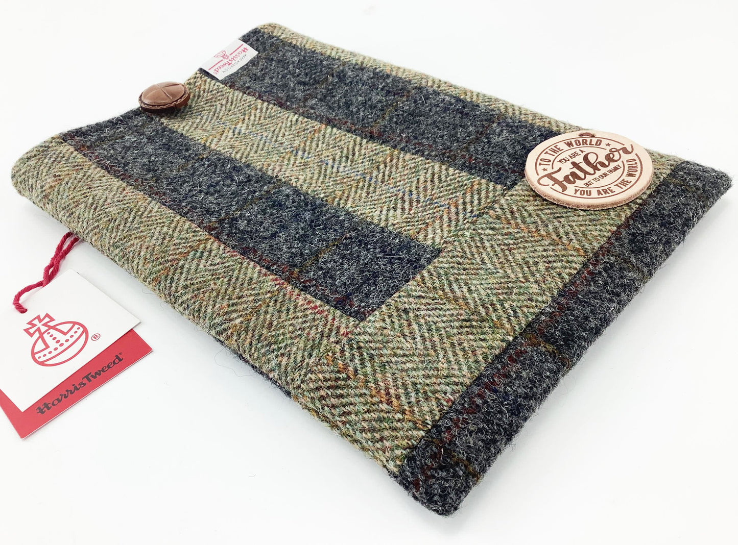 Harris Tweed iPad Case. 10" Patchwork Tablet Sleeve. Gift for Dad