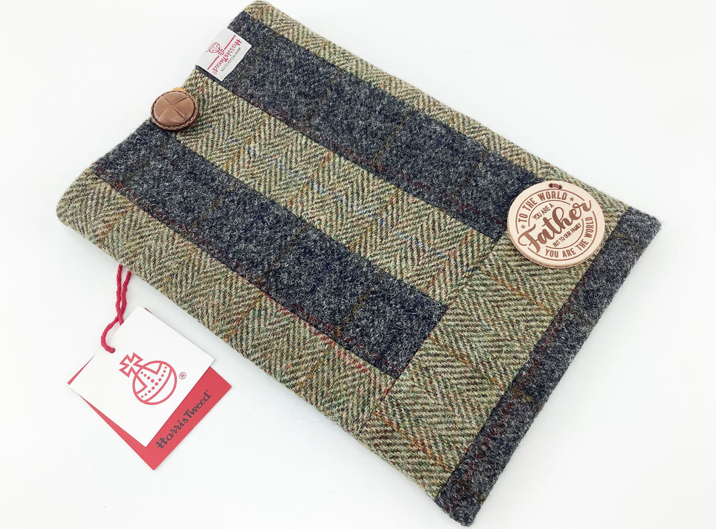 Harris Tweed iPad Case. 10" Patchwork Tablet Sleeve. Gift for Dad