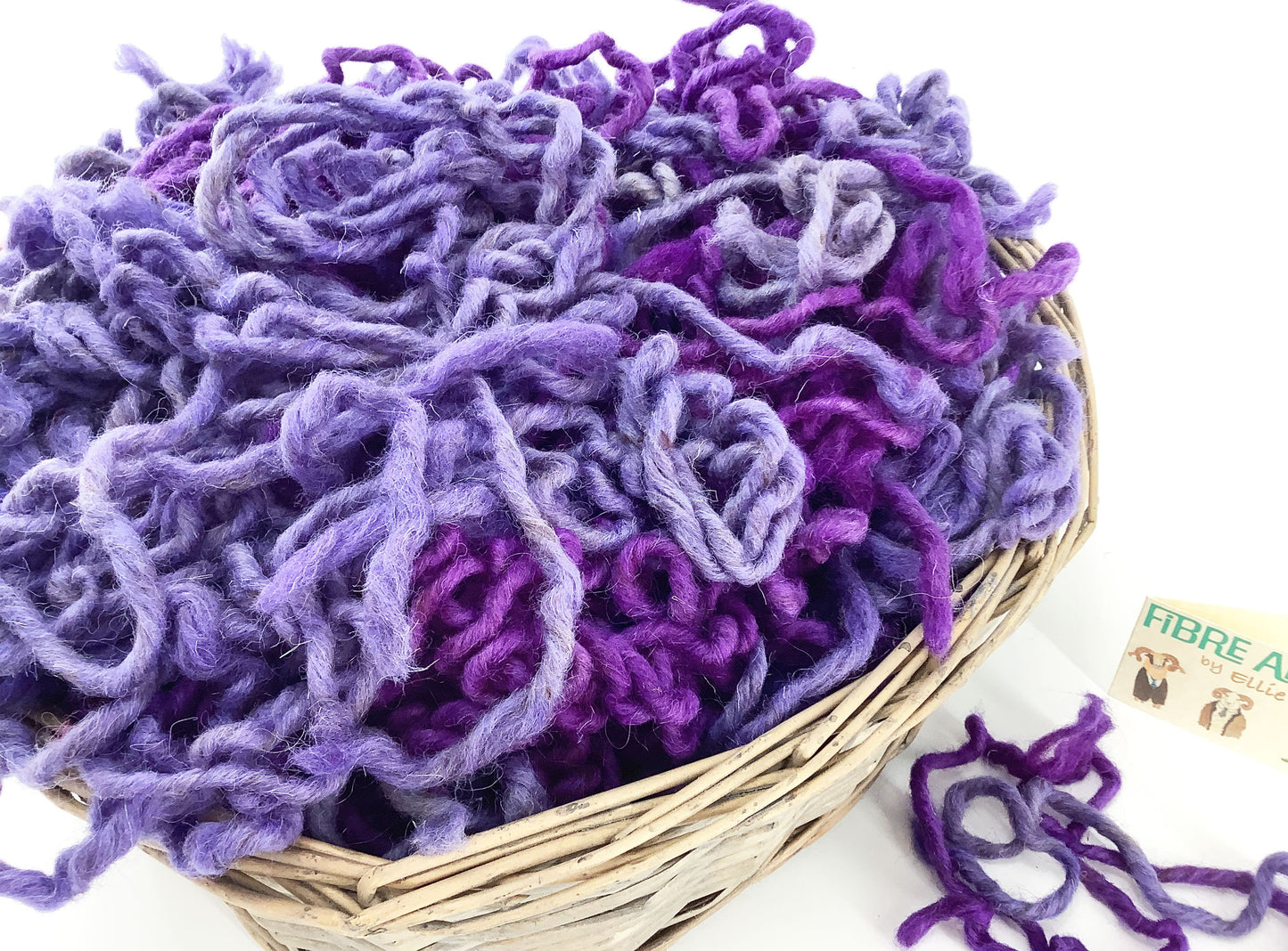 Wool Rug Yarn for Punch Needle. Hand Dyed Chunky Creative Weaving, Rug Making, Tapestry Wool in Purple Shades