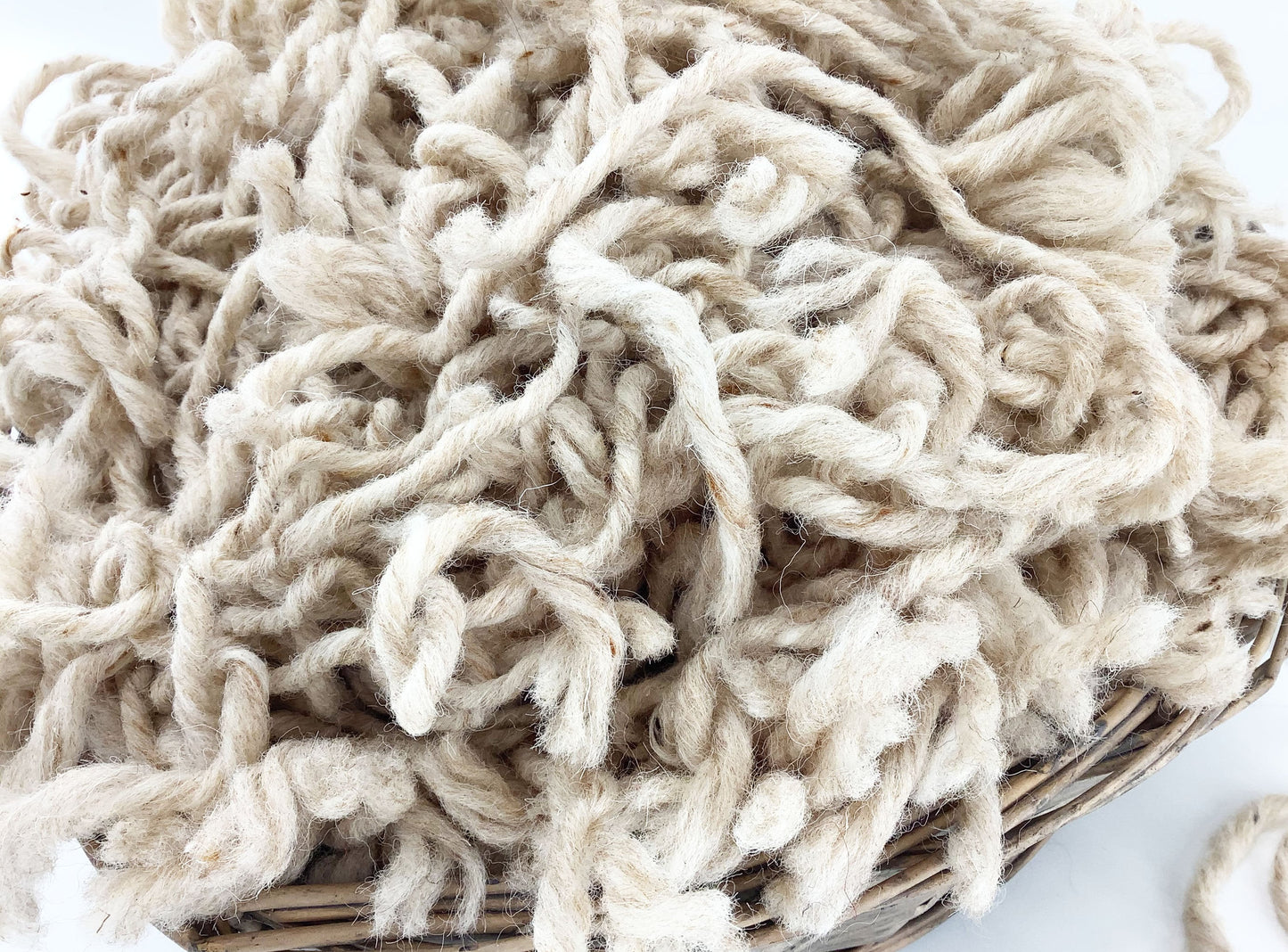 Natural Un-Dyed Punch Needle Yarn. 100% Wool Creative Weaving, Rug Making, Tapestry. Chunky