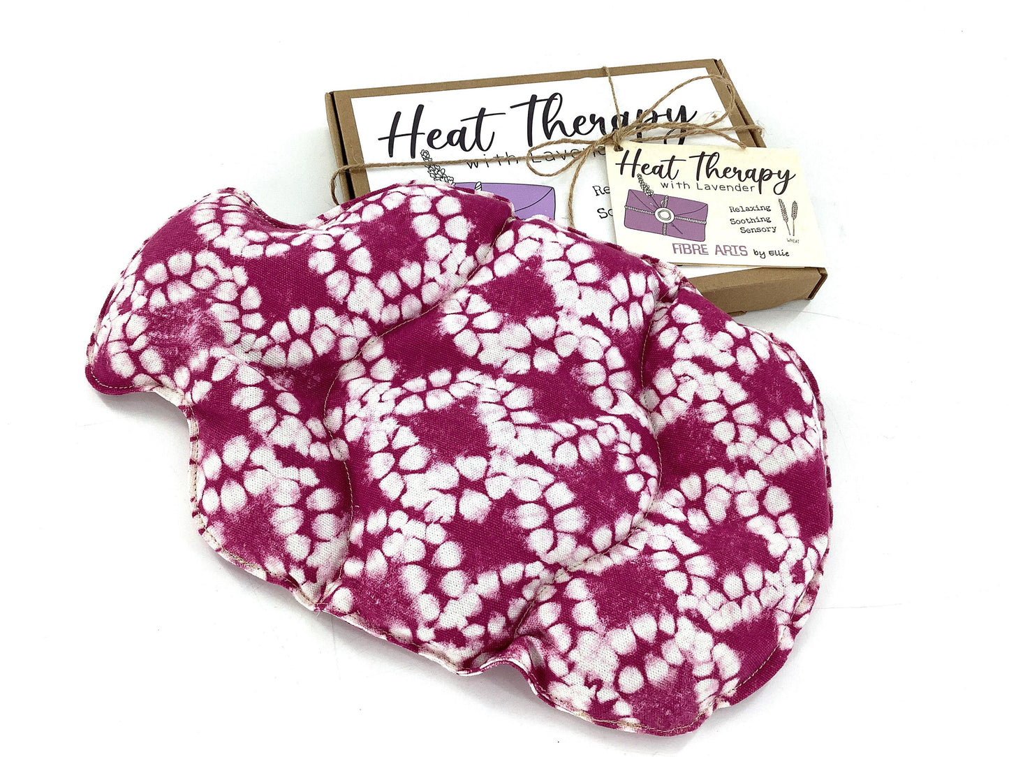 Wax Print Tie Dye 2L Bottle Shaped Wheat Bag. Lavender Scented or Unscented Warming Gift