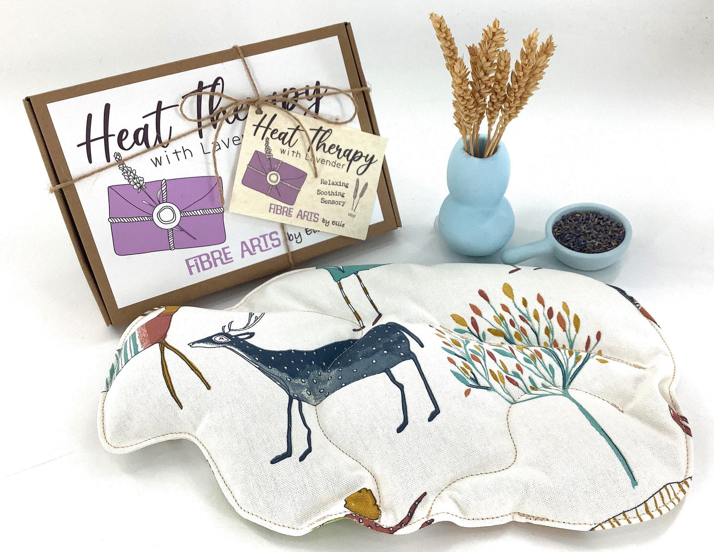 Forest Microwave Wheat Bag. Scented or Unscented 2L Hot Water Bottle Shaped Heat Pack. 36cm by 21cm Hand Crafted Heat Therapy Eco Gift