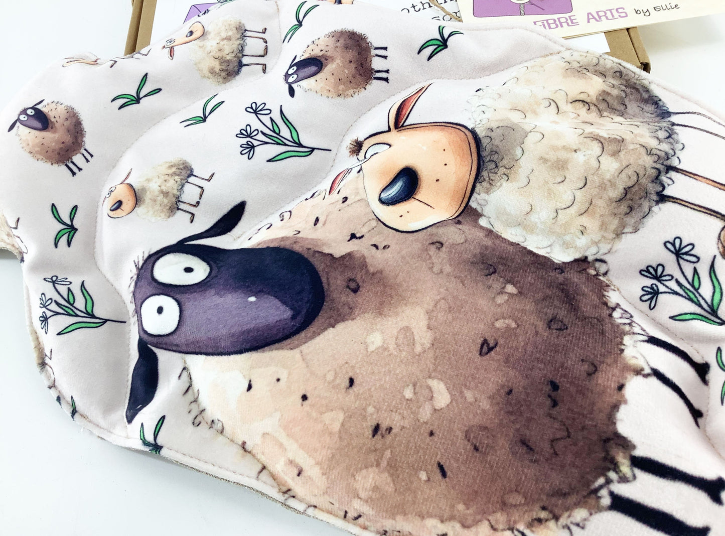 Sheep Wheat Bag. Custom Luxury Microwave Hot Water Bottle Shaped Heat Pack. Lavender Scented or Unscented Warming Handmade Sheep Lovers Gift
