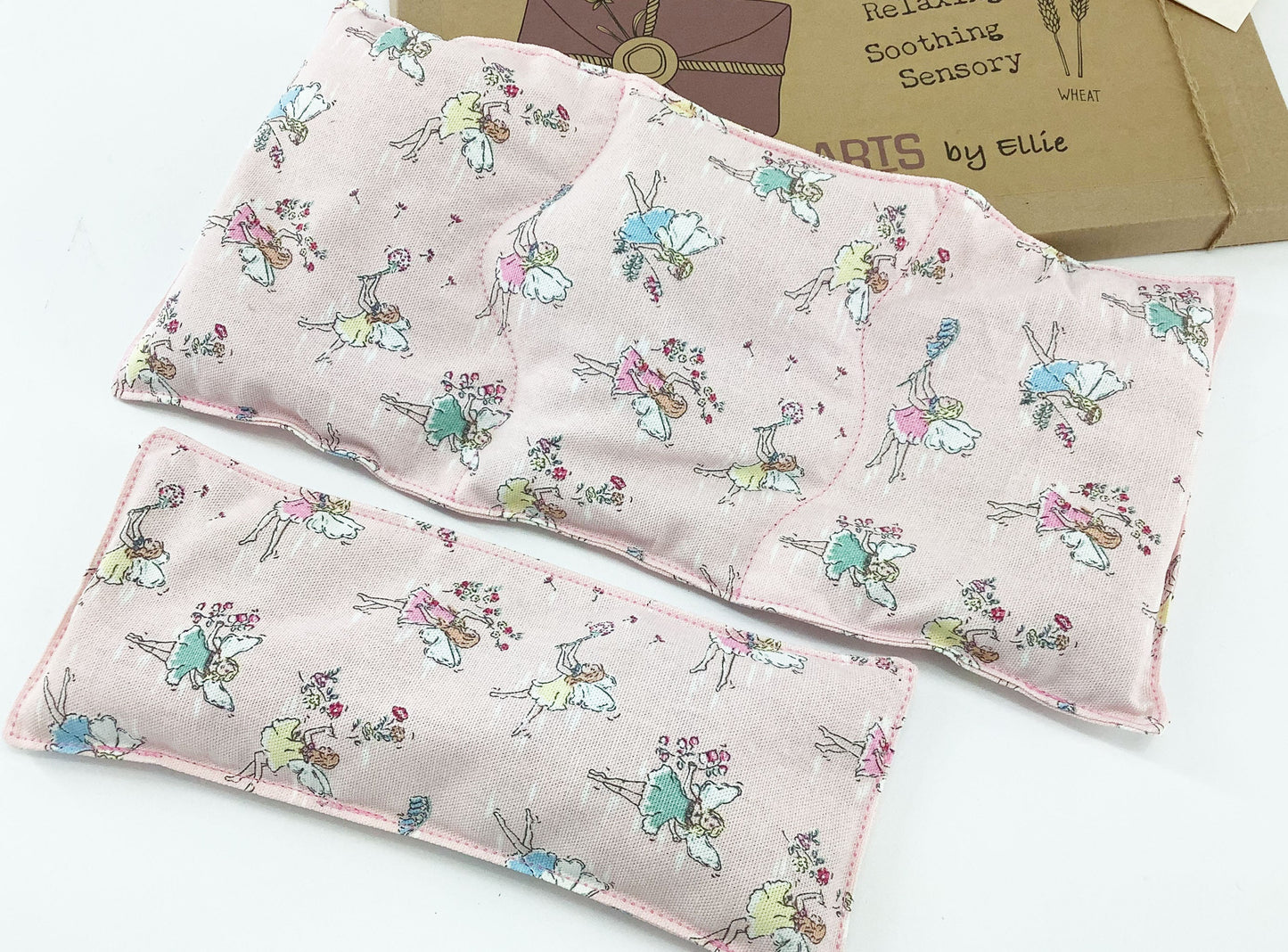 Aromatherapy Lavender Wheat Bag Eye Pillow Heat Pack Set. Cath Kidston Fairy Garden Cotton Fabric