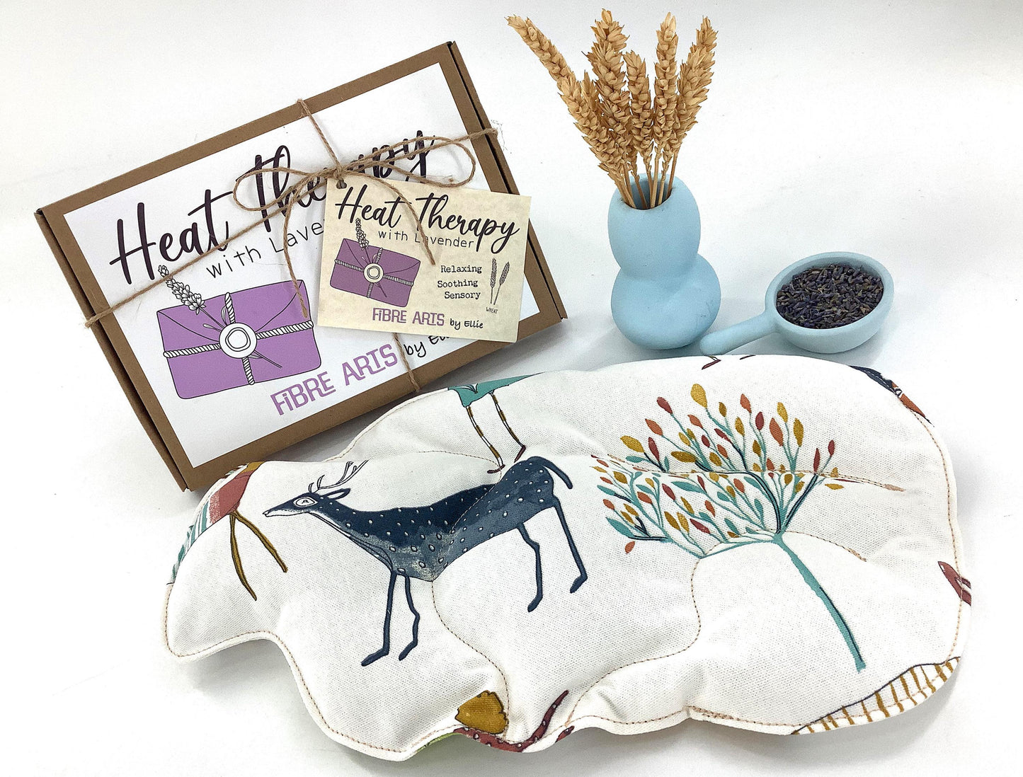Forest Microwave Wheat Bag. Scented or Unscented 2L Hot Water Bottle Shaped Heat Pack. 36cm by 21cm Hand Crafted Heat Therapy Eco Gift
