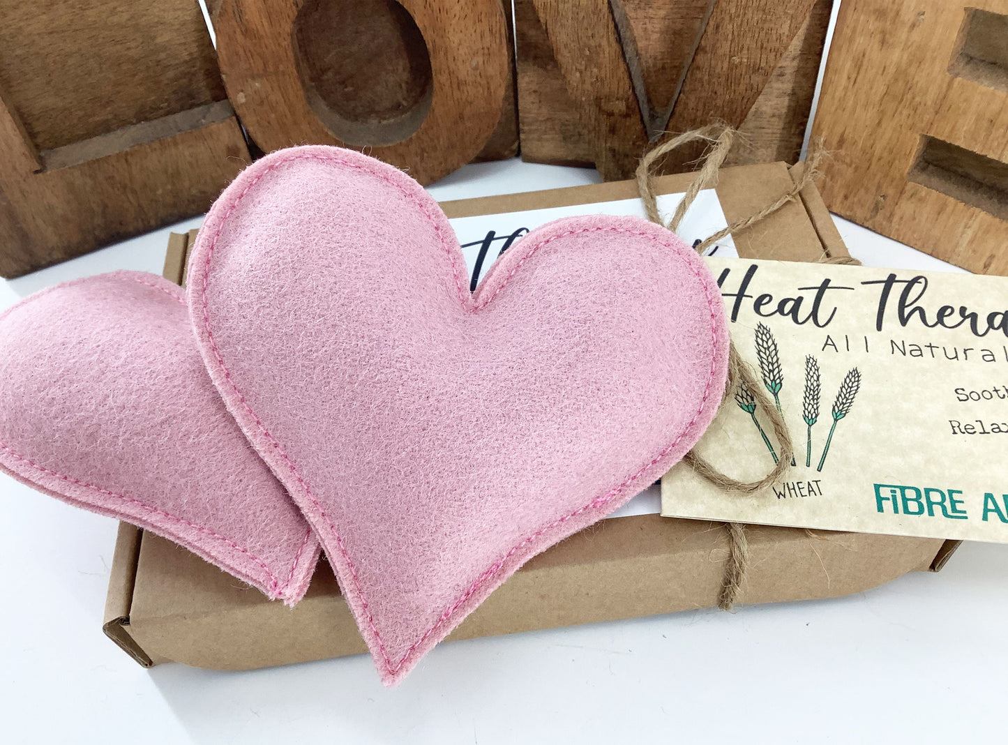 Reusable Microwave Hand Warmers. Luxury Pink Wool Mini Wheat Bags. Heart Shaped Scented or Unscented Warming Hand Made Gift