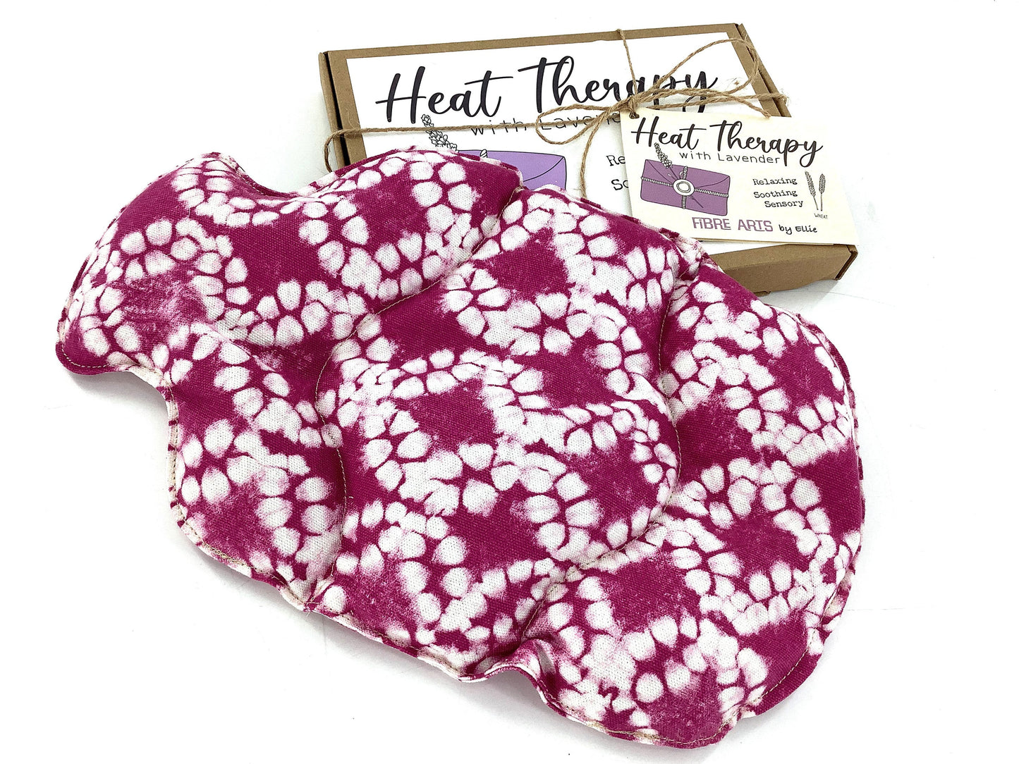 Wax Print Tie Dye 2L Bottle Shaped Wheat Bag. Lavender Scented or Unscented Warming Gift