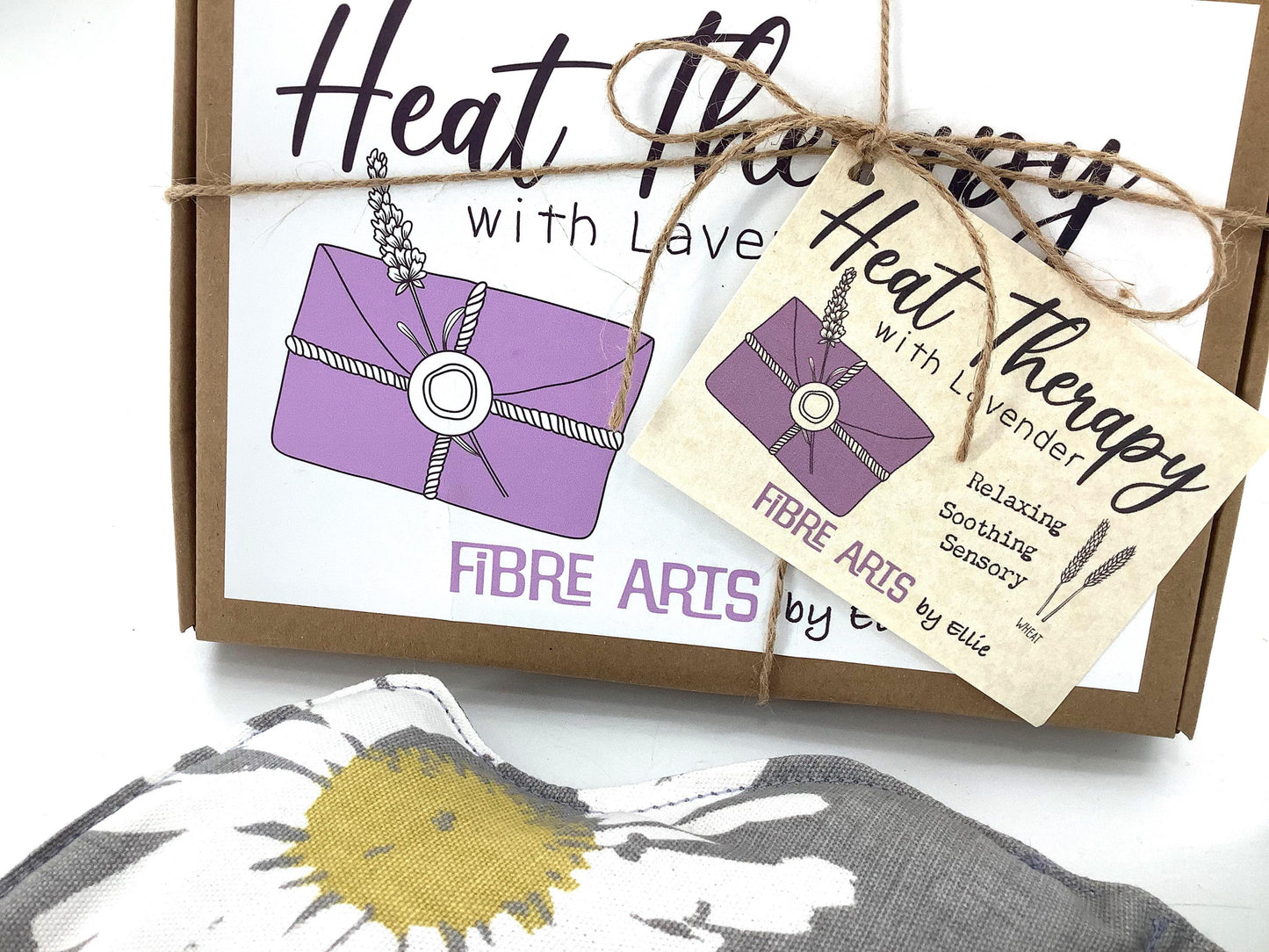 Daisy Floral Microwave Wheat Bag. Scented or Unscented 2L Hot Water Bottle Shaped Heat Pack. 36cm by 21cm Hand Crafted Heat Therapy Eco Gift