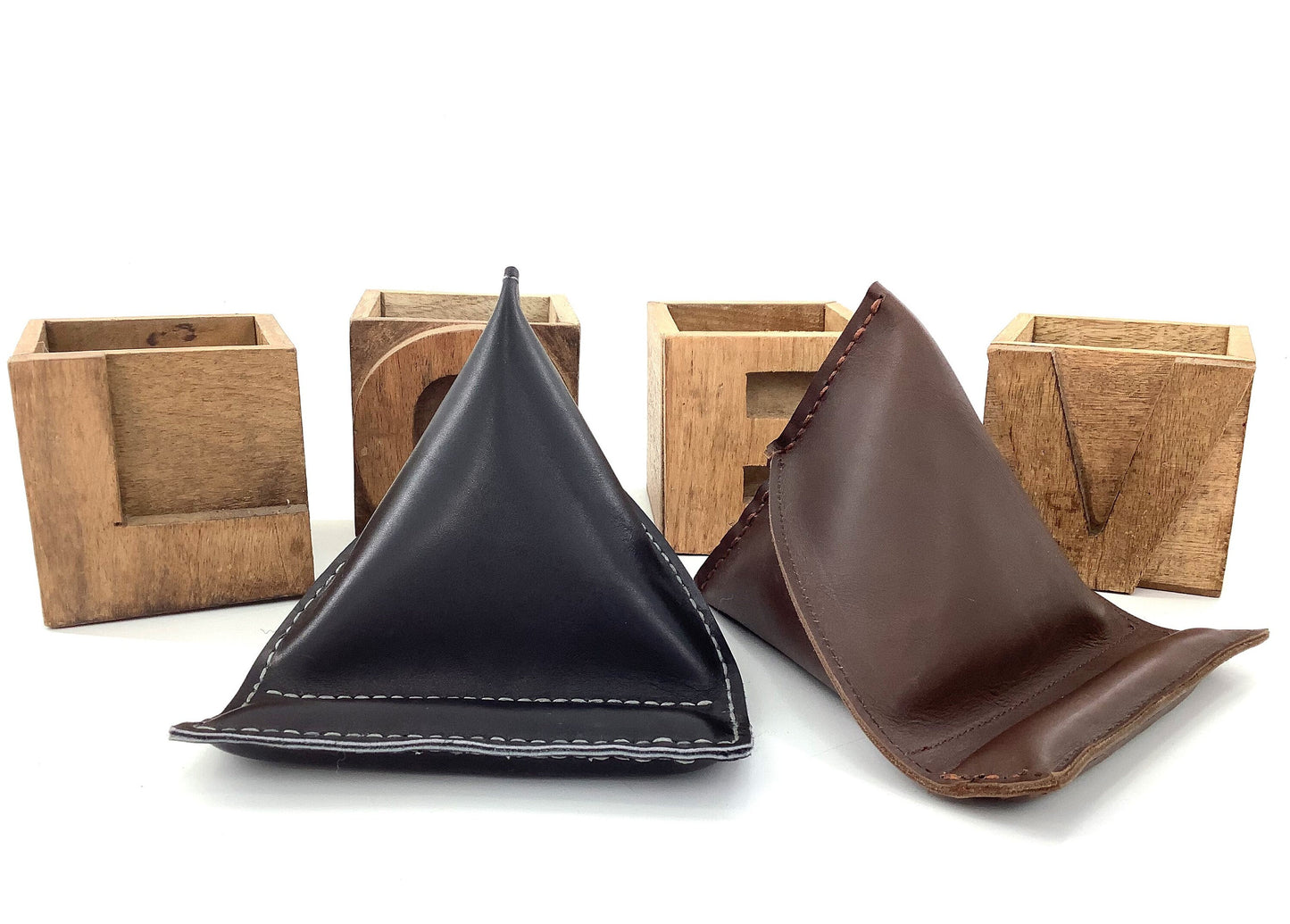 Leather Hide Phone Tablet Kindle Stand. Weighted Bean Bag. Will hold any Size. Hand Stitched Luxury Gift