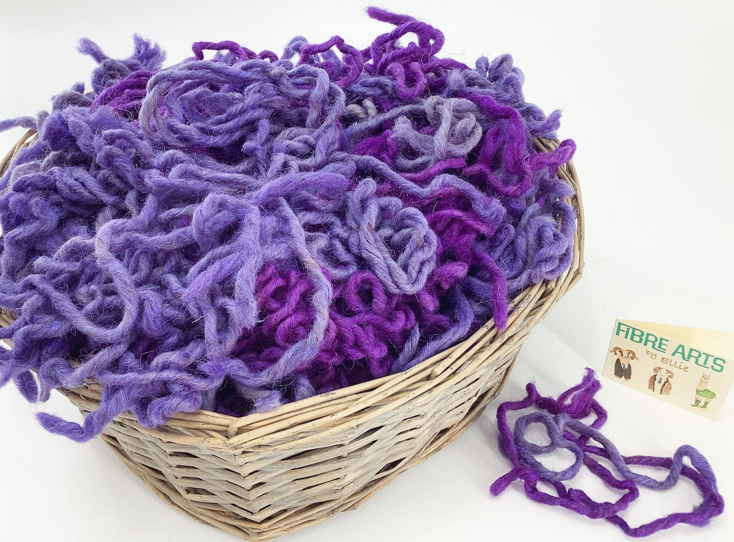 Wool Rug Yarn for Punch Needle. Hand Dyed Chunky Creative Weaving, Rug Making, Tapestry Wool in Purple Shades