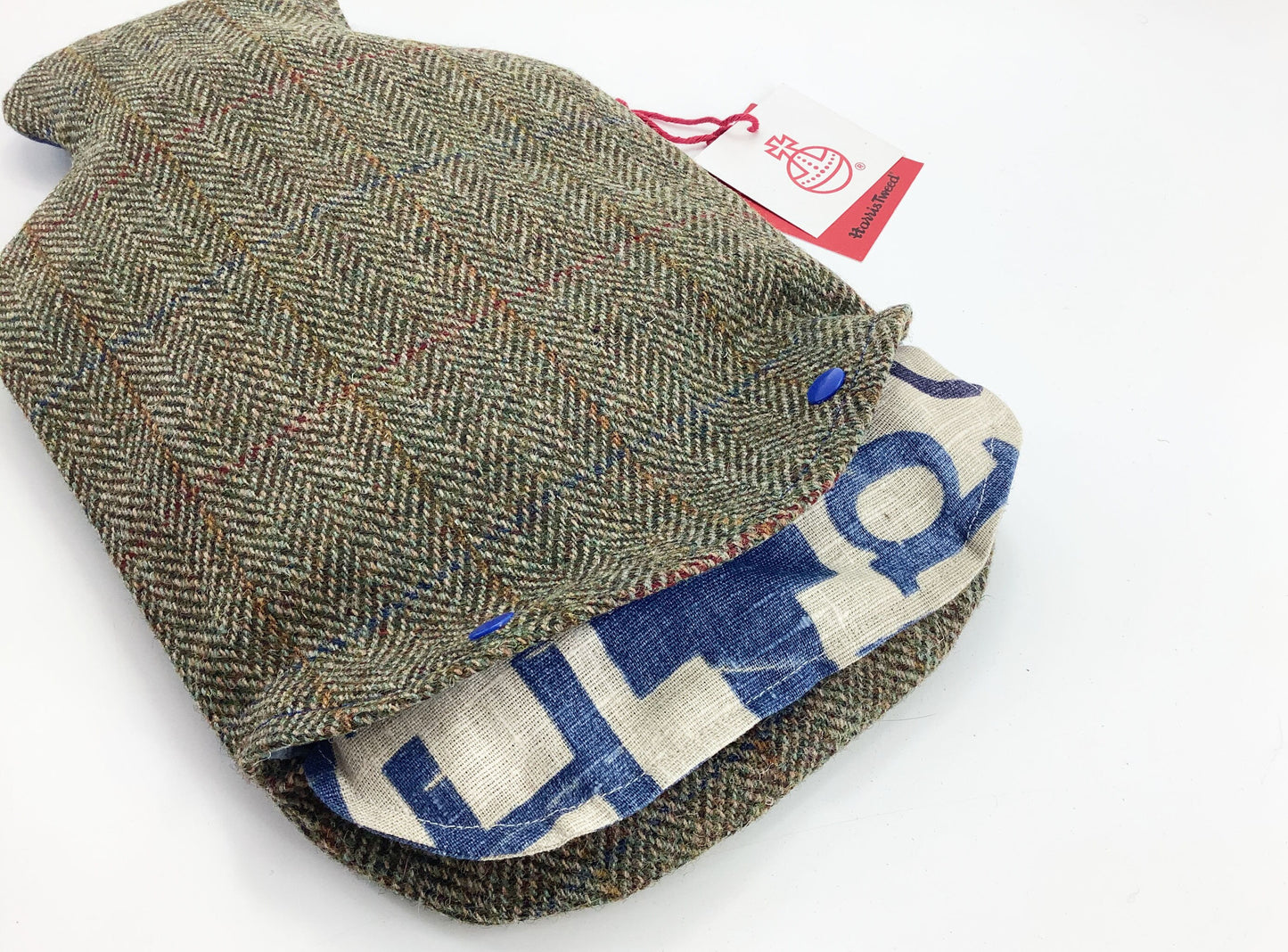 Microwave Wheat Bag Harris Tweed Gift Set. Sleep Mask, Weighted Lavender Eye Pillow, 2L Hot Water Bottle Cover Heat Therapy Care Package