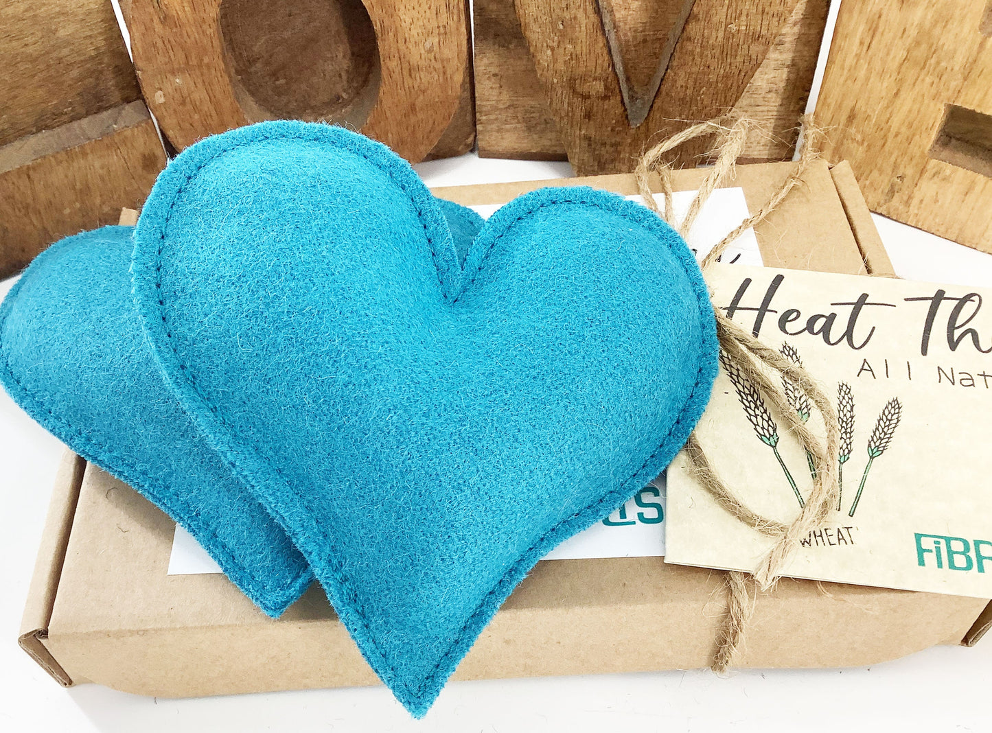 Pocket Hottie's. Reusable Heart Shaped Hand Warmers. Blue Wool Mini Wheat Bags. Heart Shaped Lavender Scented or Unscented Gift