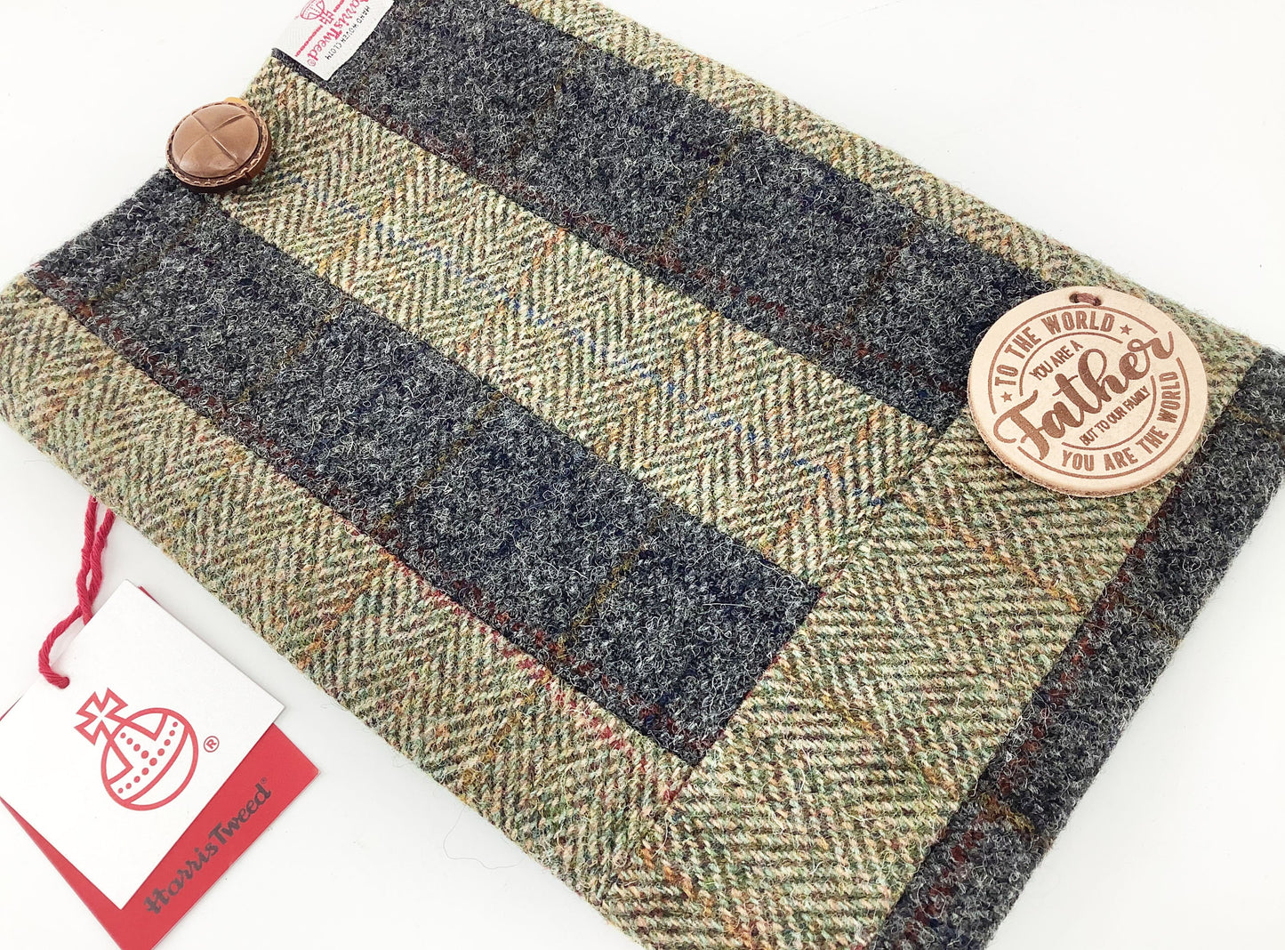 Harris Tweed iPad Case. 10" Patchwork Tablet Sleeve. Gift for Dad