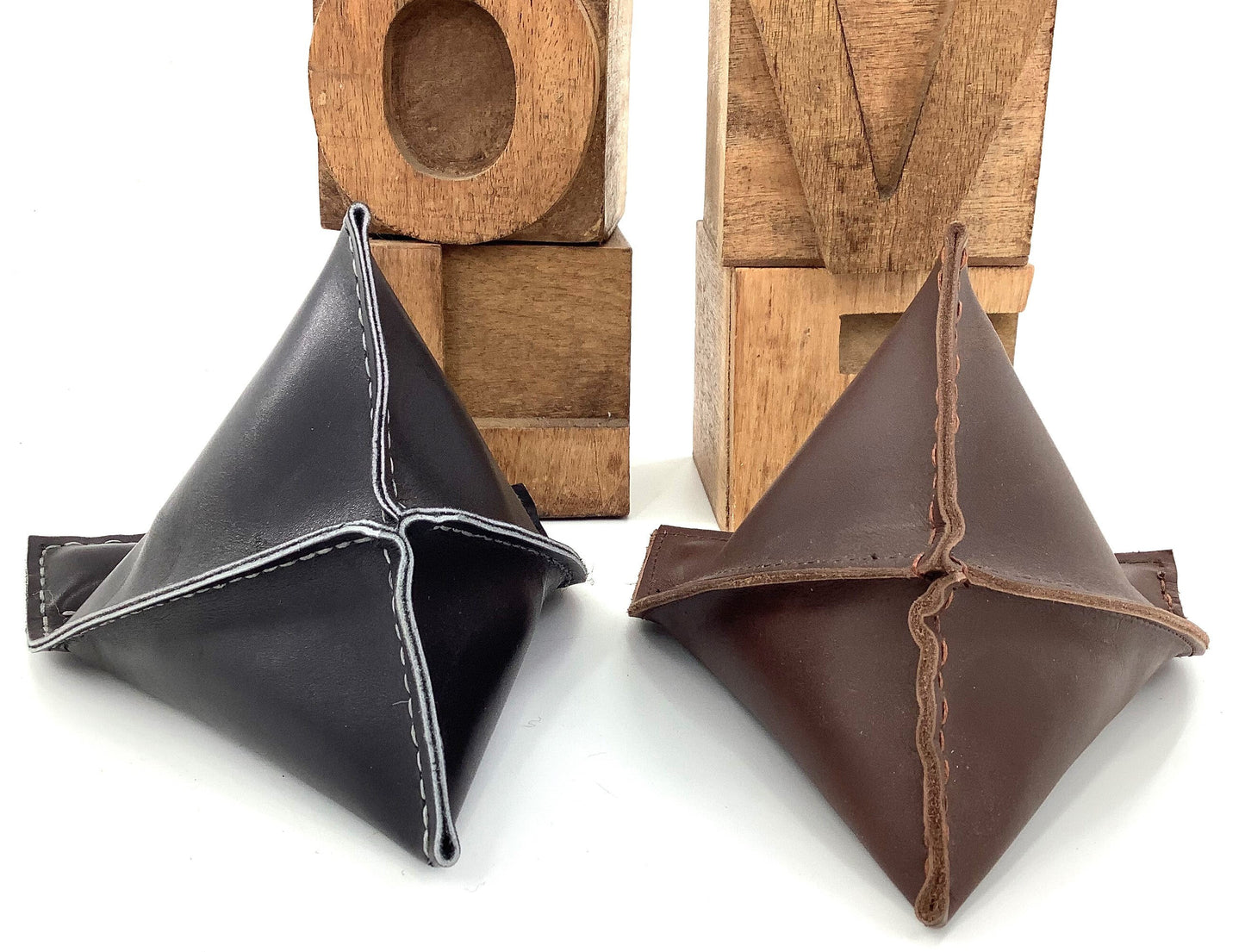 Leather Hide Phone Tablet Kindle Stand. Weighted Bean Bag. Will hold any Size. Hand Stitched Luxury Gift
