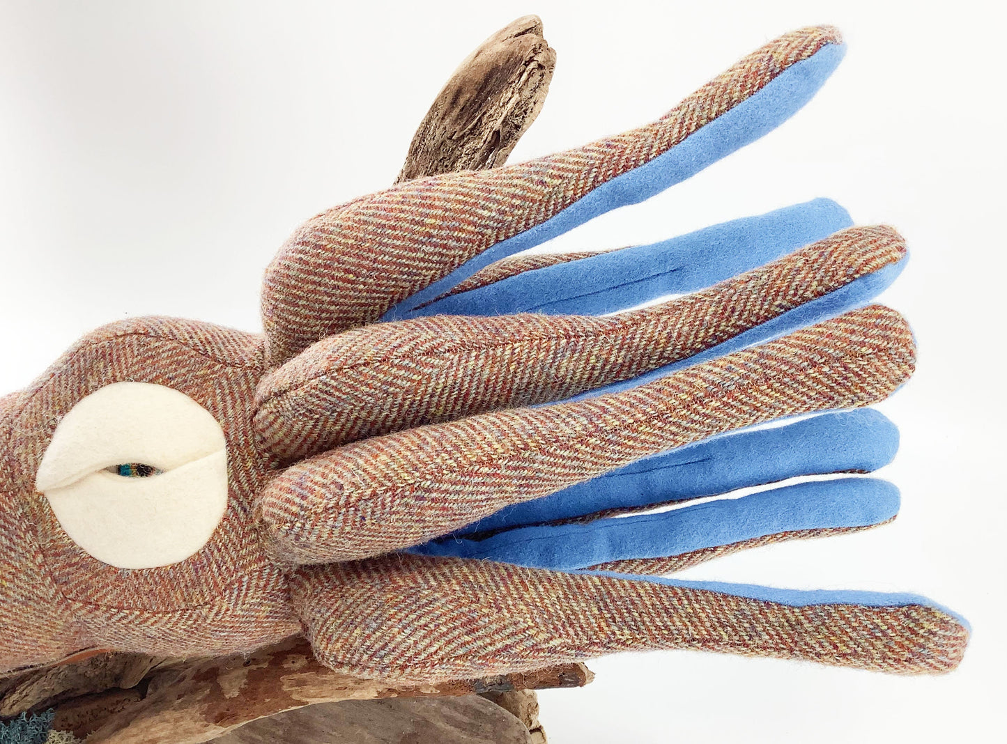 Harris Tweed Squid Toy Softie. Novelty Cushion Room Decor. Hand Crafted 100% Wool