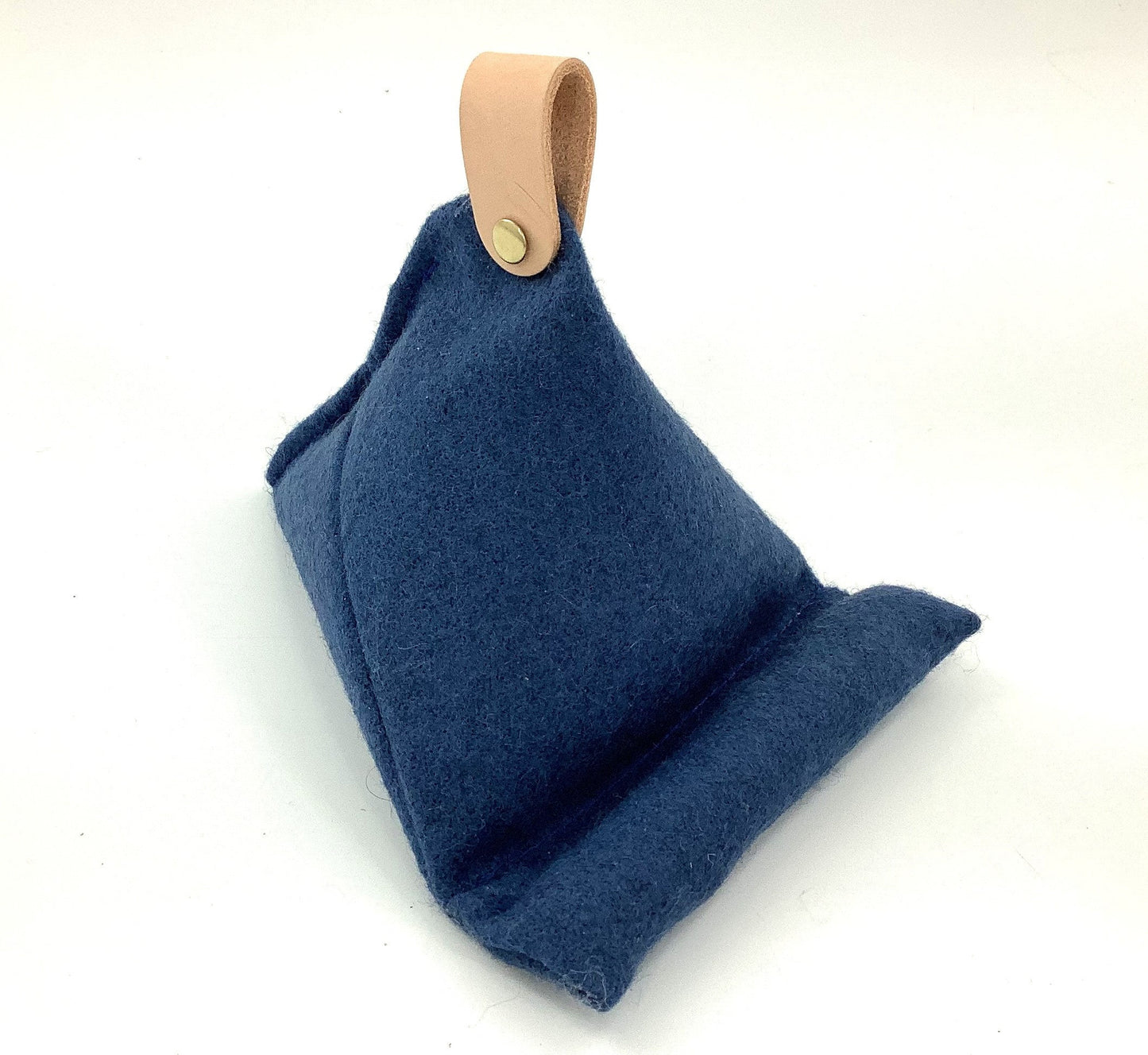Wool iPad Tablet, Mobile Phone or Kindle Holder Bean Bag. Will Hold Any Size. Weighted Luxury Personalised Gift