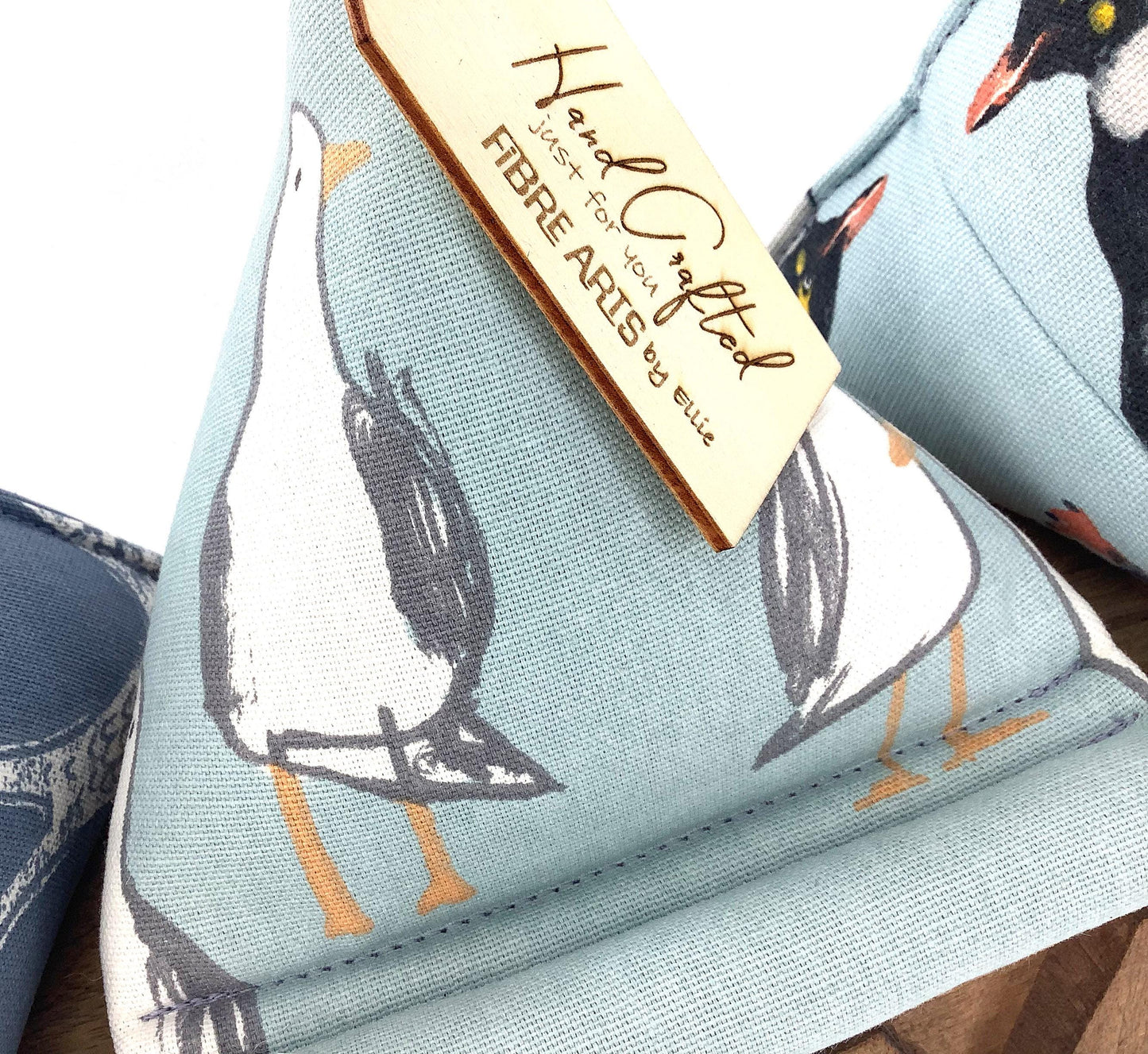 Seagulls Mobile Phone. Kindle, iPad or Tablet Stand. Weighted, Sturdy and Washable. Swallows, Penguins Small Yet Mighty Hand Crafted Gift
