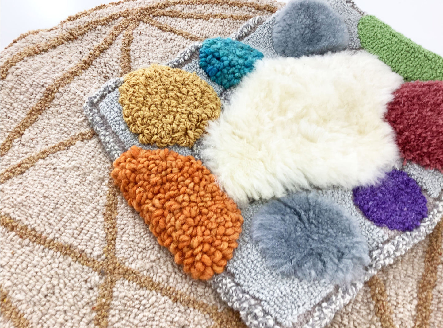 Hand Dyed Punch Needle Wool, Weaving, Rag Rug Making Chunky Tapestry Yarn in Orange Shades