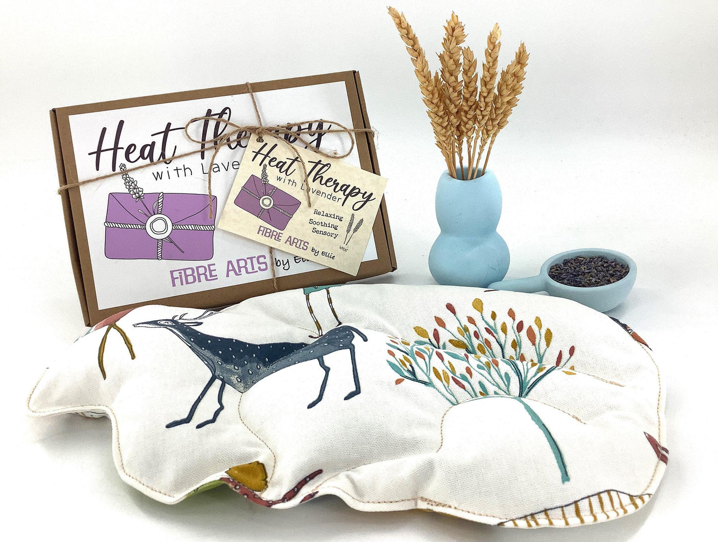 Forest Microwave Wheat Bag. Scented or Unscented 2L Hot Water Bottle Shaped Heat Pack. 36cm by 21cm Hand Crafted Heat Therapy Eco Gift