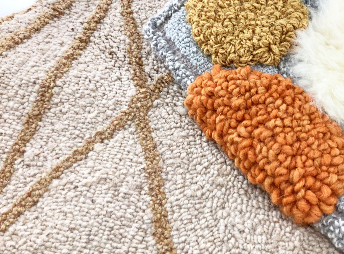 Hand Dyed Punch Needle Wool, Weaving, Rag Rug Making Chunky Tapestry Yarn in Orange Shades