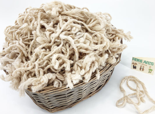 Natural Un-Dyed Punch Needle Yarn. 100% Wool Creative Weaving, Rug Making, Tapestry. Chunky