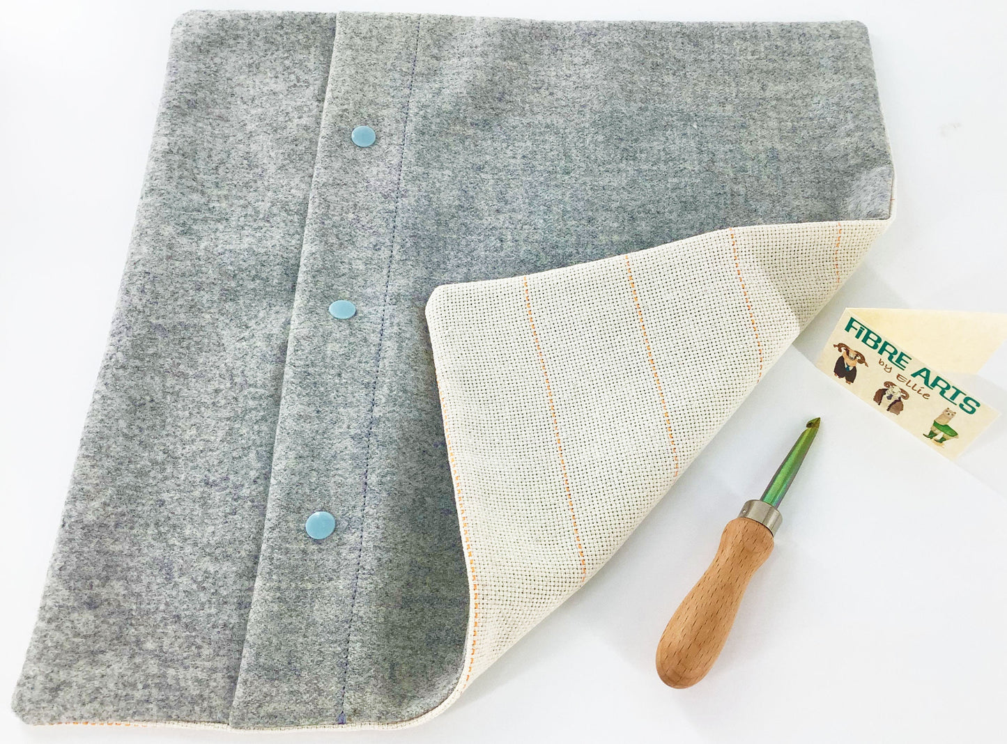 Rag Rug Kit. No Sew Wool Cushion Kit. Rug Hook, 100% Wool Fabric. Wool Cushions and Cotton Monks Cloth