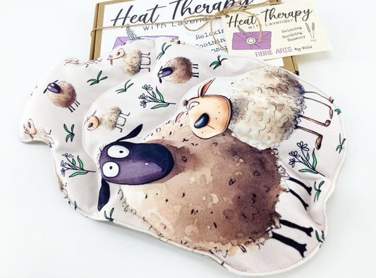 Sheep Wheat Bag. Custom Luxury Microwave Hot Water Bottle Shaped Heat Pack. Lavender Scented or Unscented Warming Handmade Sheep Lovers Gift