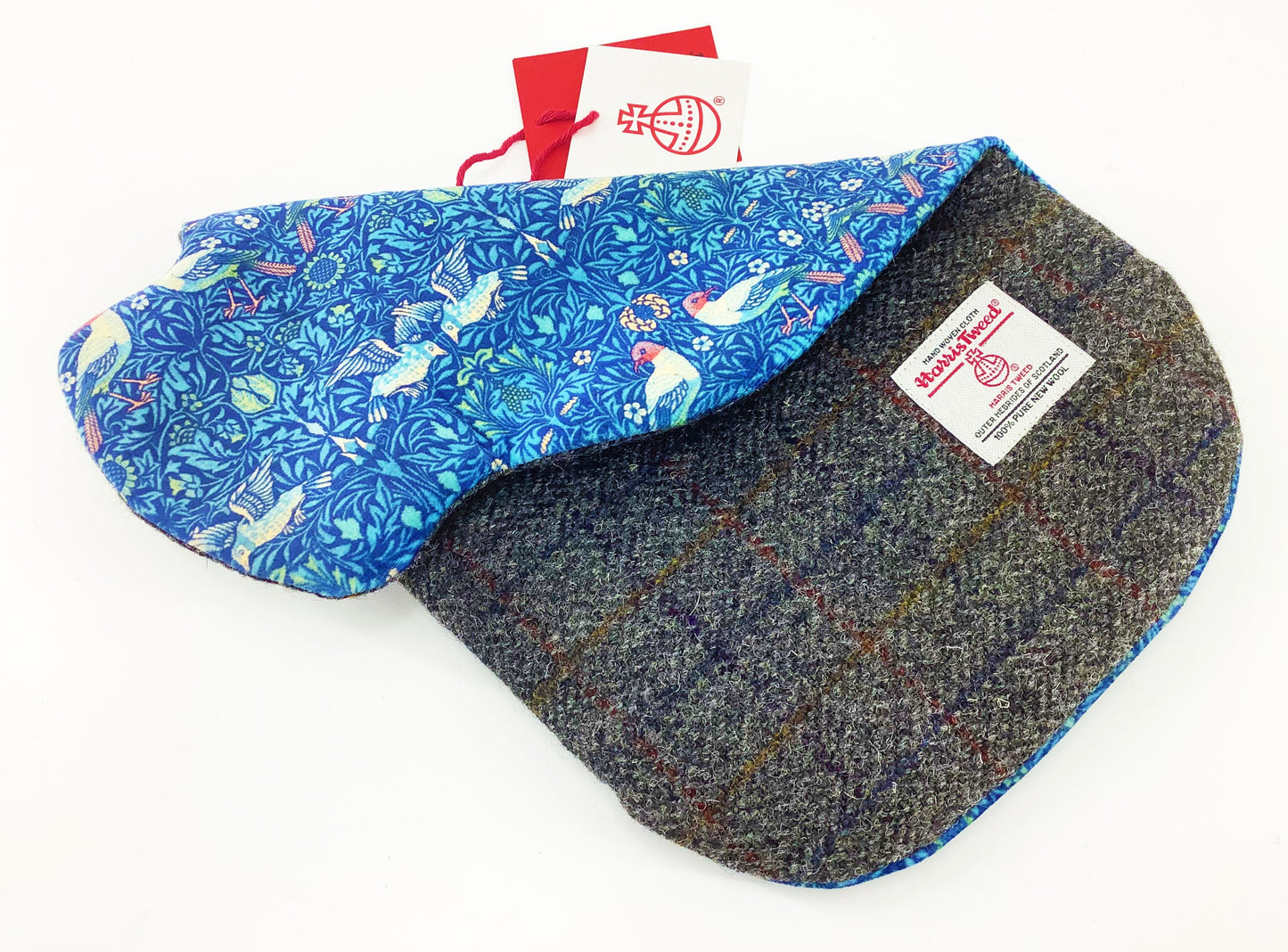 William Morris Harris Tweed Hot Water Bottle Cover. Fits a 2L Bottle Shaped Wheat Bag Heat Pack