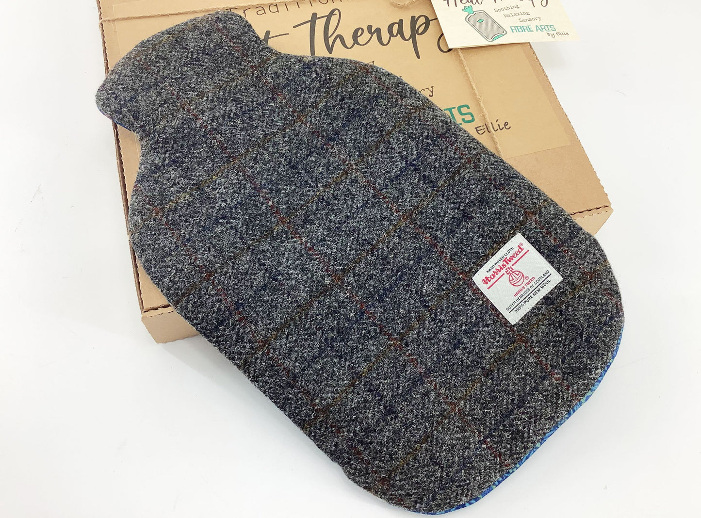 William Morris Harris Tweed Hot Water Bottle Cover. Fits a 2L Bottle Shaped Wheat Bag Heat Pack