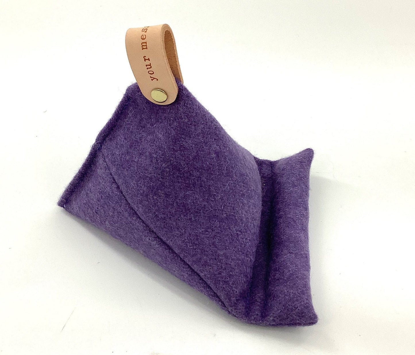 Mobile Phone or Tablet Stand Pillow. Weighted Bean Bag Pure Wool Personalised Gift. Will Hold Any Size.