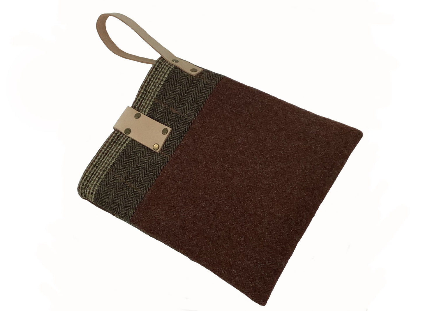 Harris Tweed iPad Case with Natural Vegetable Tanned Leather Trim