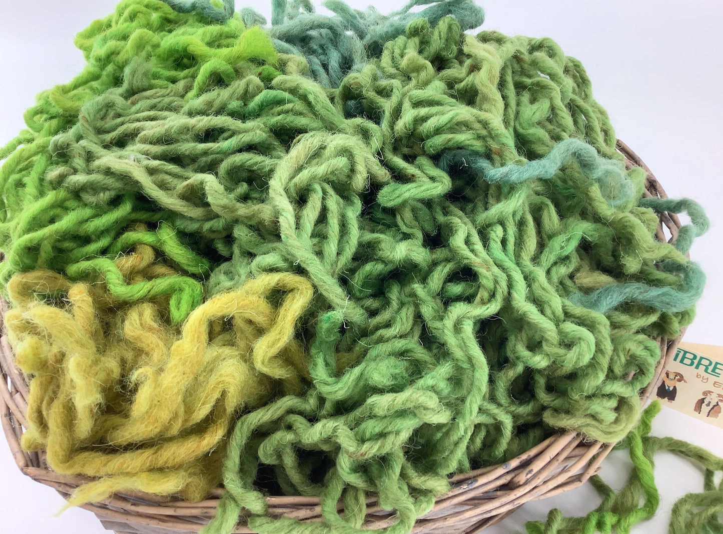 Wool Rug Yarn for Punch Needle. Hand Dyed Chunky Creative Weaving, Rug Making, Tapestry Wool in Green Shades