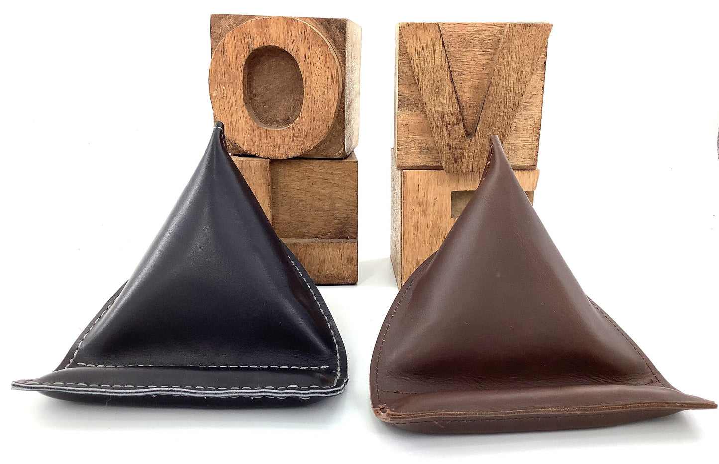 Leather Hide Phone Tablet Kindle Stand. Weighted Bean Bag. Will hold any Size. Hand Stitched Luxury Gift