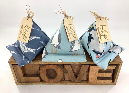 Seagulls Mobile Phone. Kindle, iPad or Tablet Stand. Weighted, Sturdy and Washable. Swallows, Penguins Small Yet Mighty Hand Crafted Gift